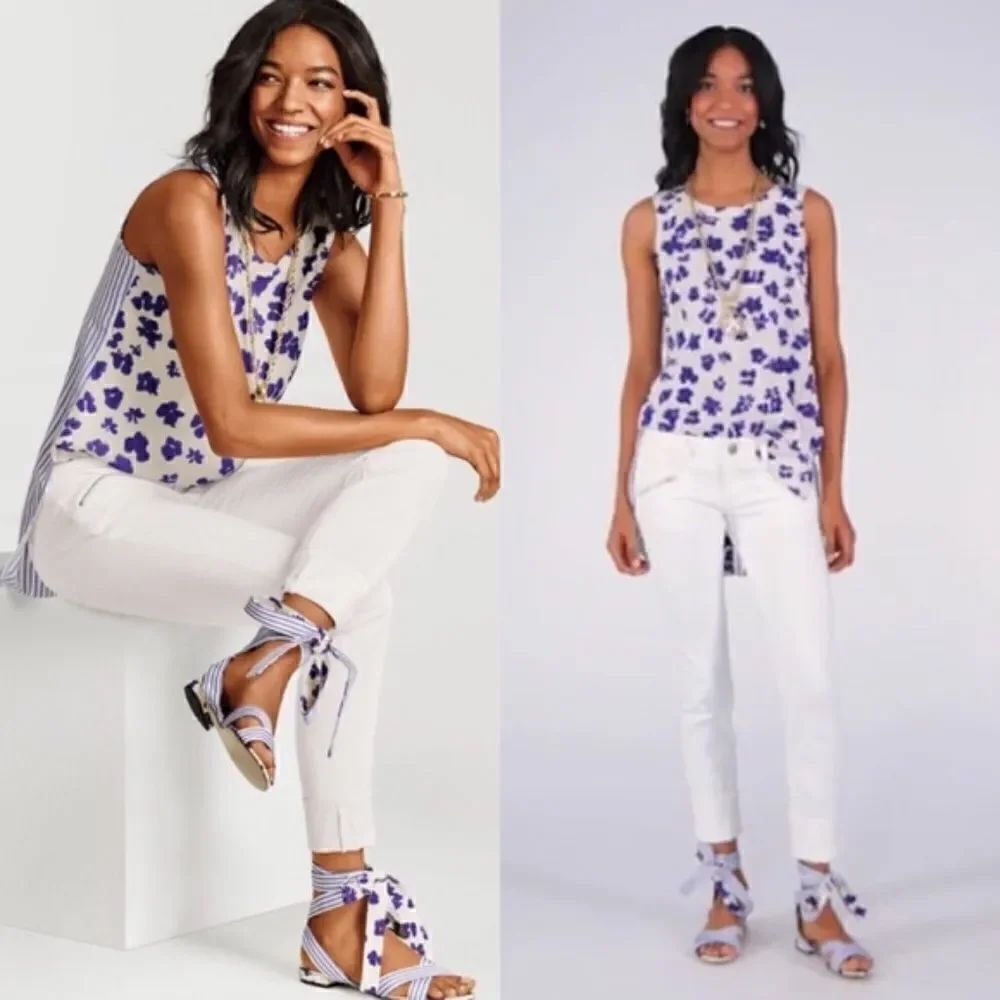 Women"s CAbi Hi - Lo Floral Sleeveless Tunic Top XS